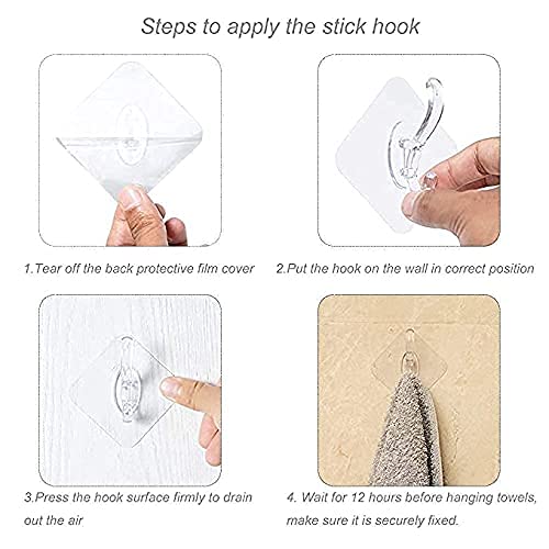16 Hooks Fancy Self Adhesive Hooks (Mix/Random colour) Waterproof