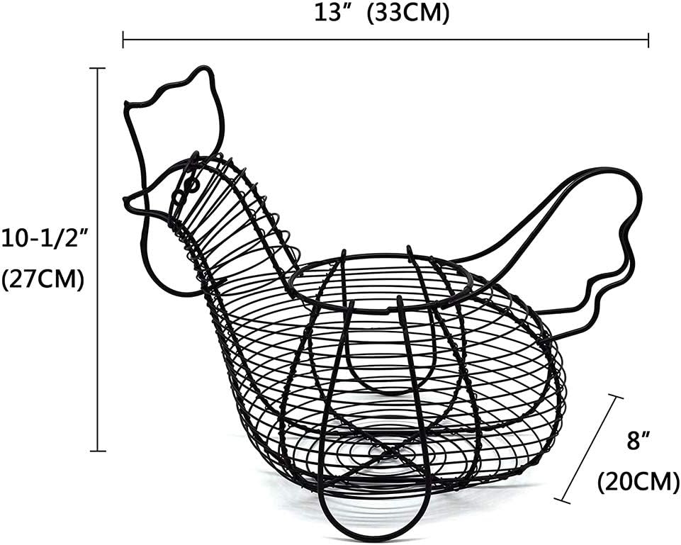 Chicken Egg Basket Wire Basket for Fresh Eggs Snack Storage Basket