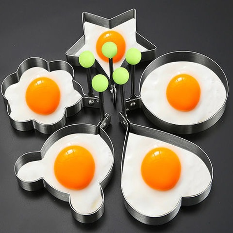Stainless Steel Egg Pancake Mold Egg Cooking Ring Circle Creative Decoration Kitchen Accessories