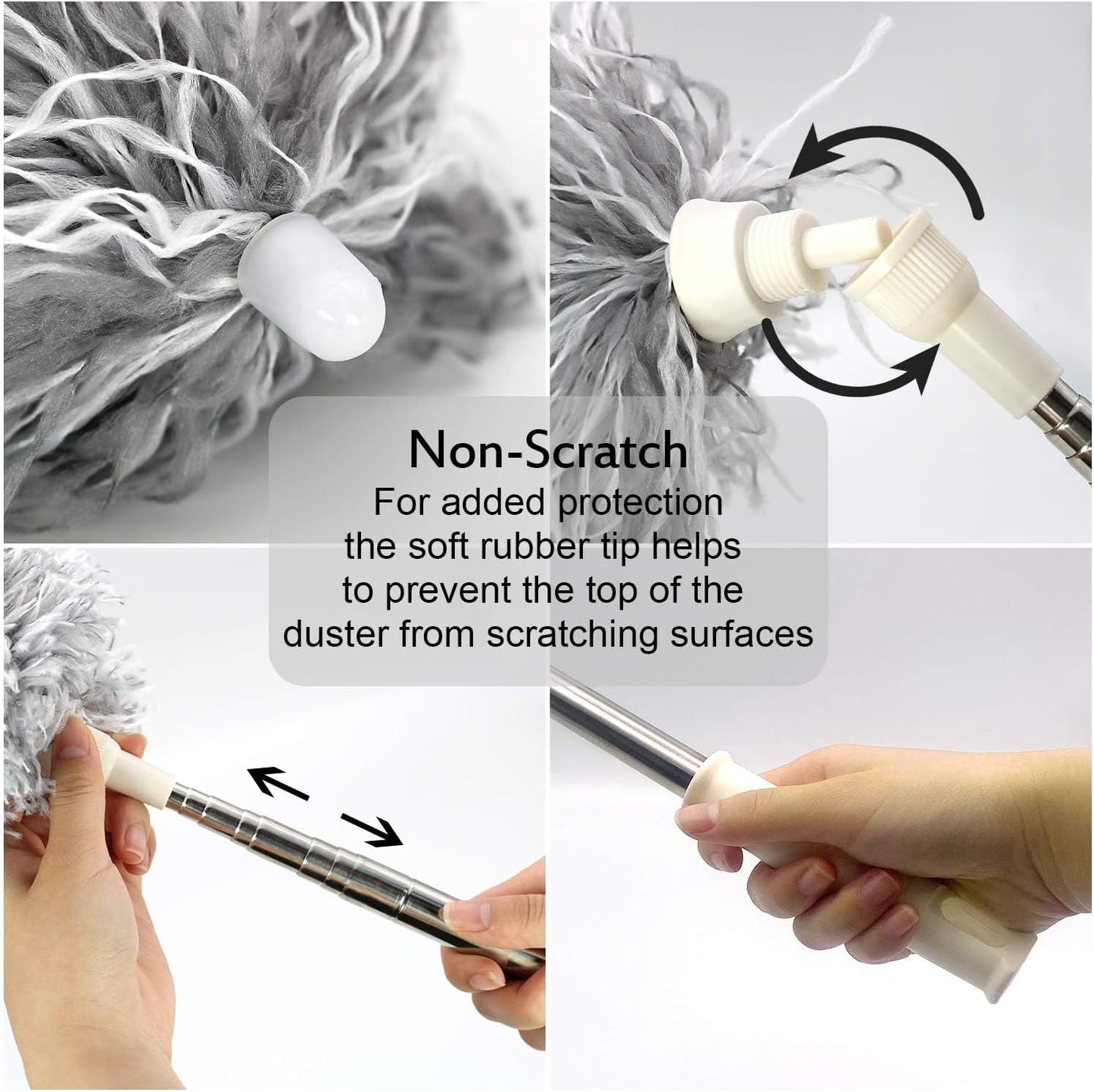 Ceiling Fan Cleaner Duster, UIMO Long Extendable Duster for High Ceilings,