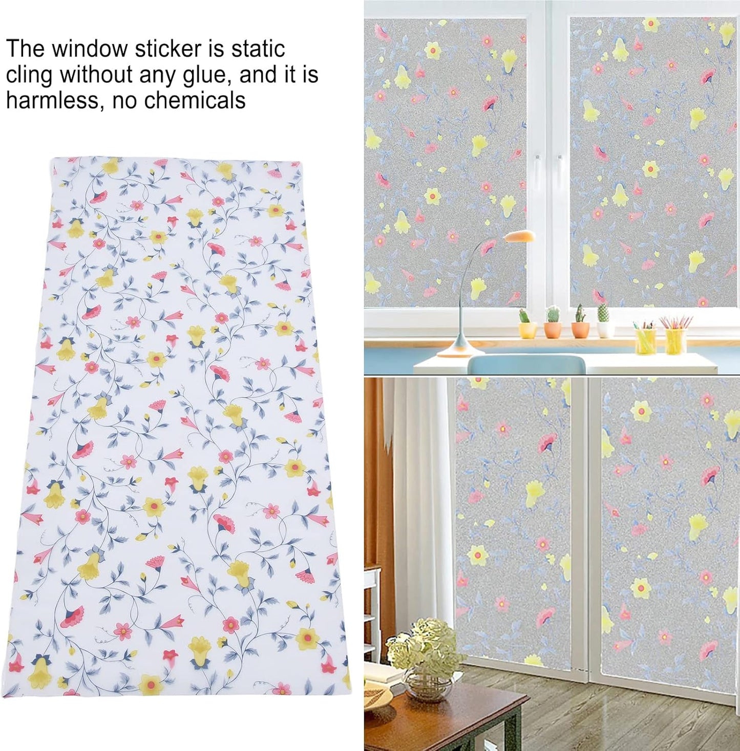 Garhelper Static Window Cling,Window Privacy Film