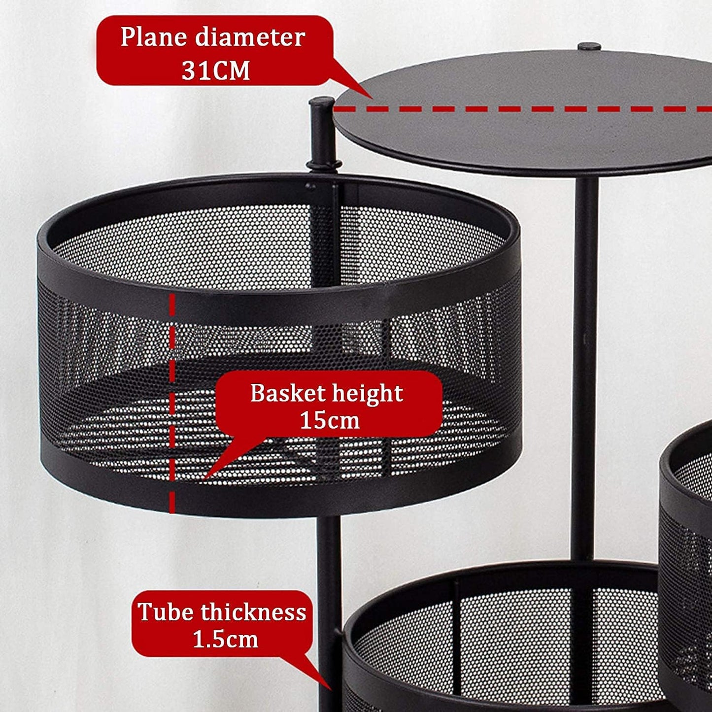 5 Tier Vegetable Basket Floor-Standing Multi-Layer.