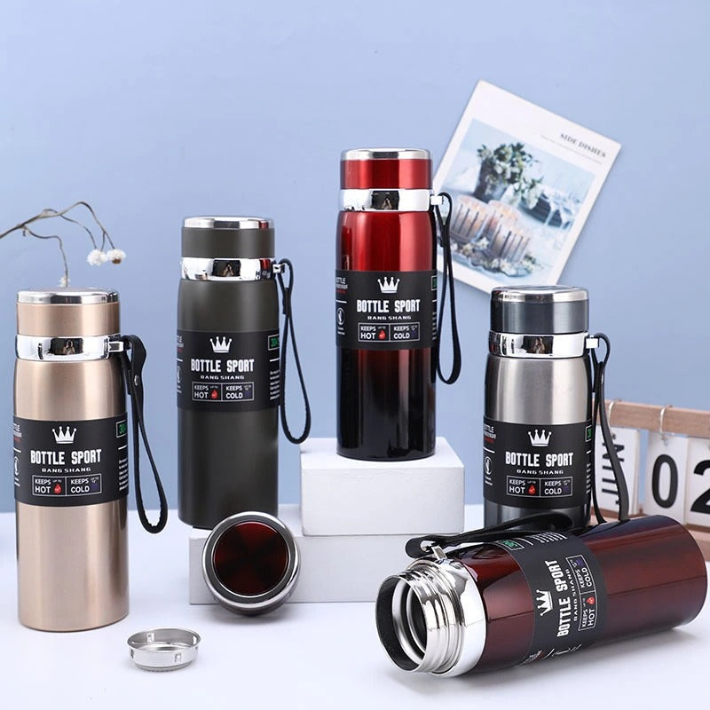 Travel bottle Stainless steel water bottle 1000 ml / thermos bottle for cold water / thermos bottle for hot water