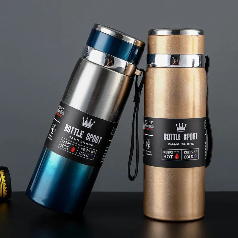 Travel bottle Stainless steel water bottle 1000 ml / thermos bottle for cold water / thermos bottle for hot water