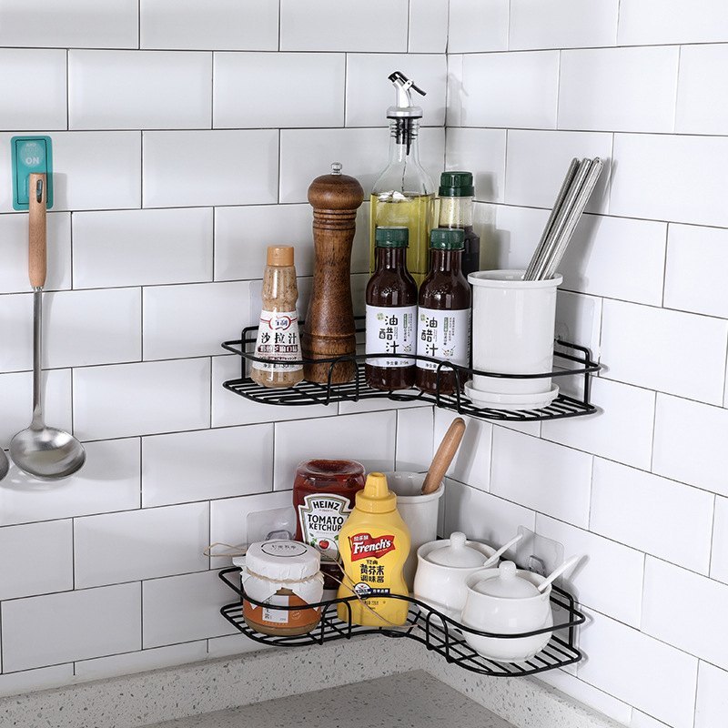 Corner Shower Caddy, Adjustable Metal Corner Bathroom Shelve,Wall Mounted Triangle Basket Storage Organizer