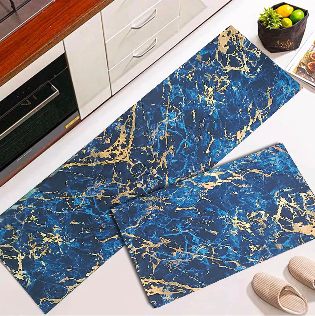 High quality modern kitchen floor mat with water and oil absorption, anti slip crystal velvet long strip foot mat