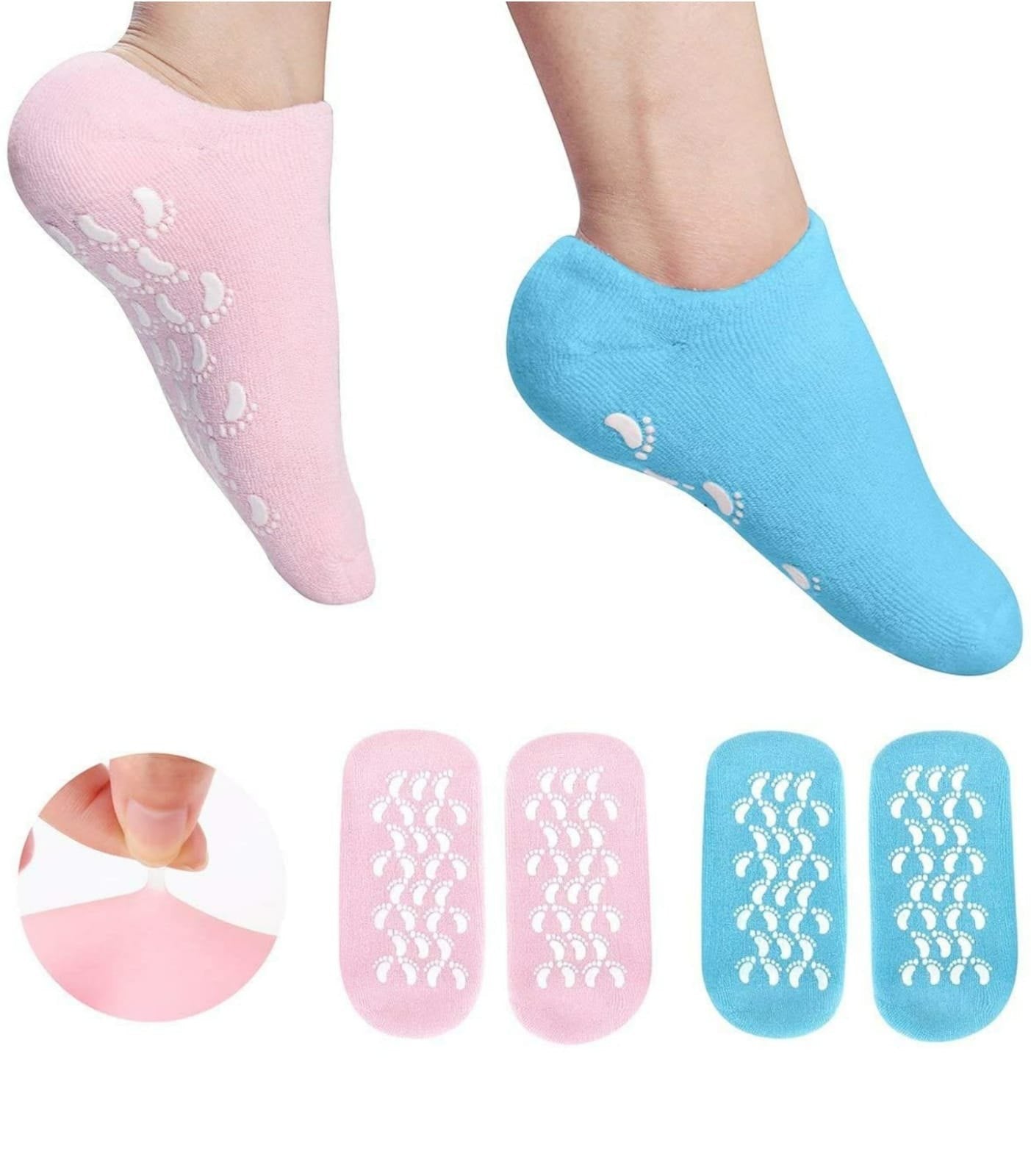 Silicone Pedicure Socks, Spa Moisturizing Socks, Soft Foot Gel Socks,