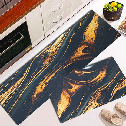 High quality modern kitchen floor mat with water and oil absorption, anti slip crystal velvet long strip foot mat
