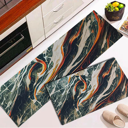 High quality modern kitchen floor mat with water and oil absorption, anti slip crystal velvet long strip foot mat