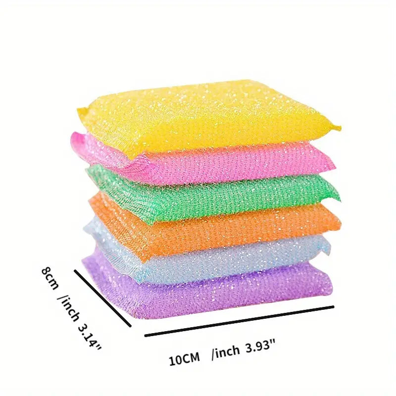 4-Pack Double Sided Non-Stick Kitchen Cleaning Sponges - Multifunctional Dish Scouring Pads for Home & Kitchen Cleaning - Durable & Efficient Cleaning Tools