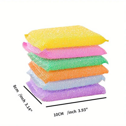 4-Pack Double Sided Non-Stick Kitchen Cleaning Sponges - Multifunctional Dish Scouring Pads for Home & Kitchen Cleaning - Durable & Efficient Cleaning Tools