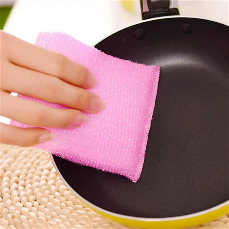 4-Pack Double Sided Non-Stick Kitchen Cleaning Sponges - Multifunctional Dish Scouring Pads for Home & Kitchen Cleaning - Durable & Efficient Cleaning Tools