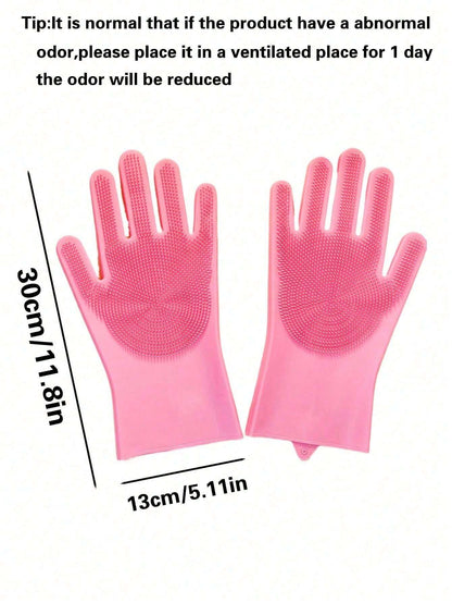 Pet Dog Bath Gloves,Silicone Dog Shower Gloves With Short Bristles,