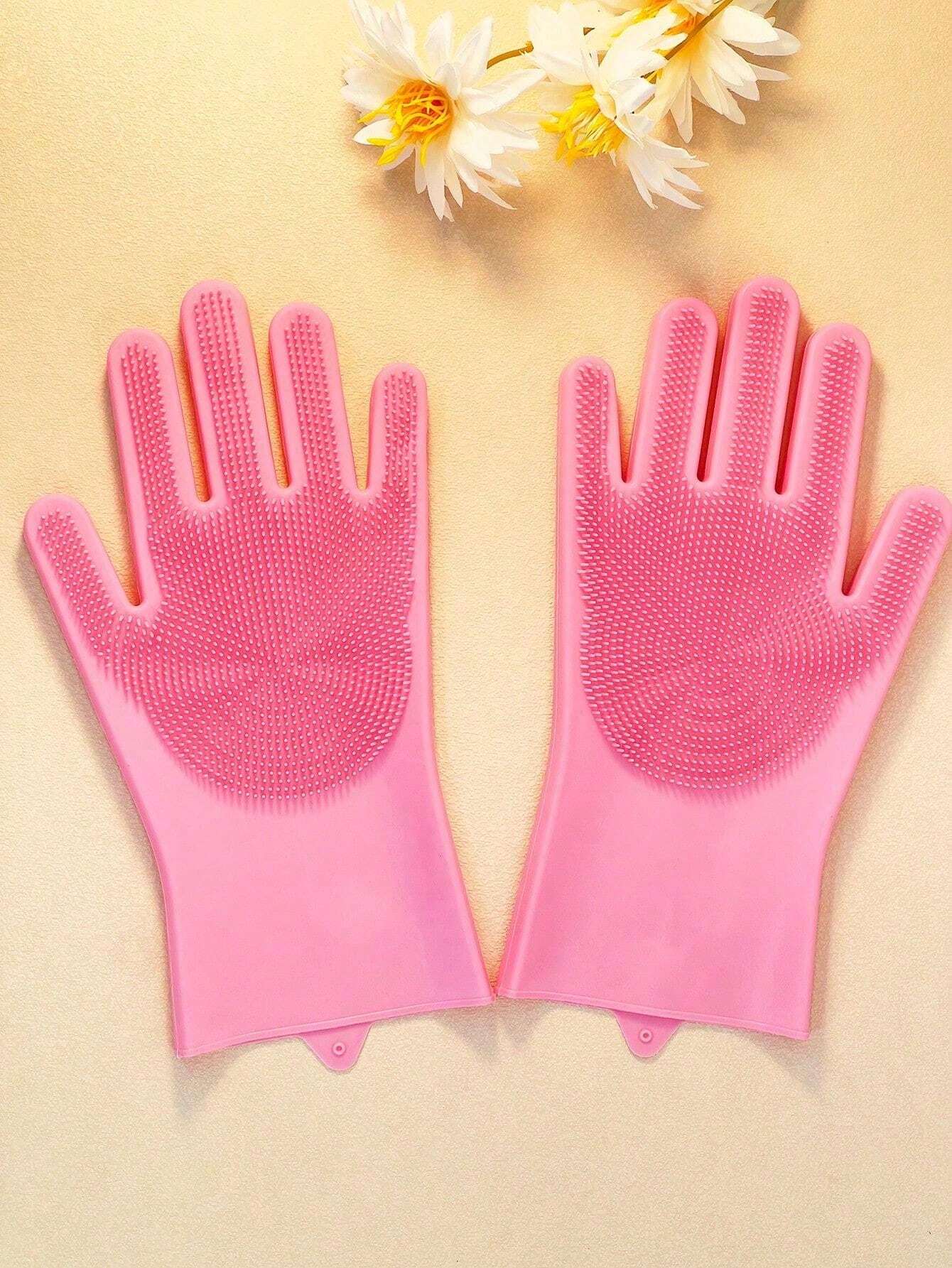 Pet Dog Bath Gloves,Silicone Dog Shower Gloves With Short Bristles,