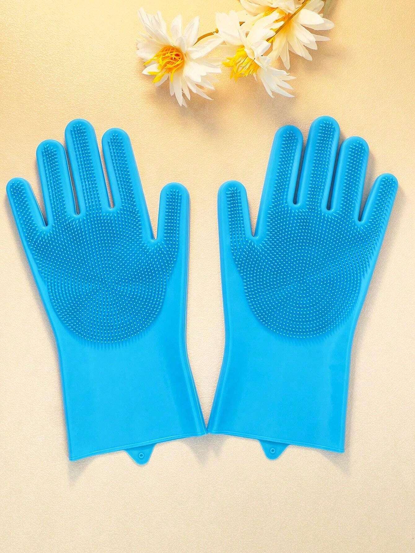 Pet Dog Bath Gloves,Silicone Dog Shower Gloves With Short Bristles,