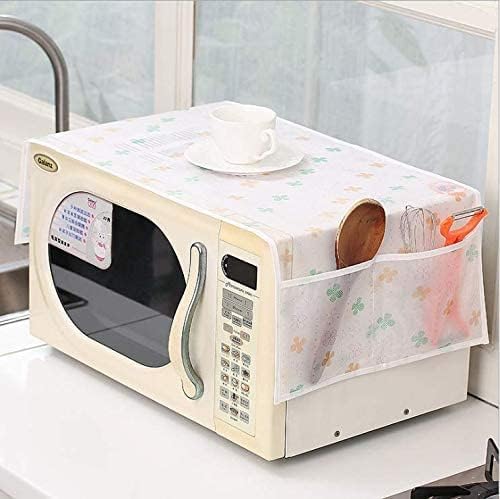 Ticida Microwave Cover, Waterproof, Dust-proof, Dust Resistant Cloth, Protective Cover, Dual Microwave Pocket,