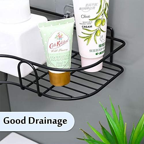 Corner Shower Caddy, Adjustable Metal Corner Bathroom Shelve,Wall Mounted Triangle Basket Storage Organizer