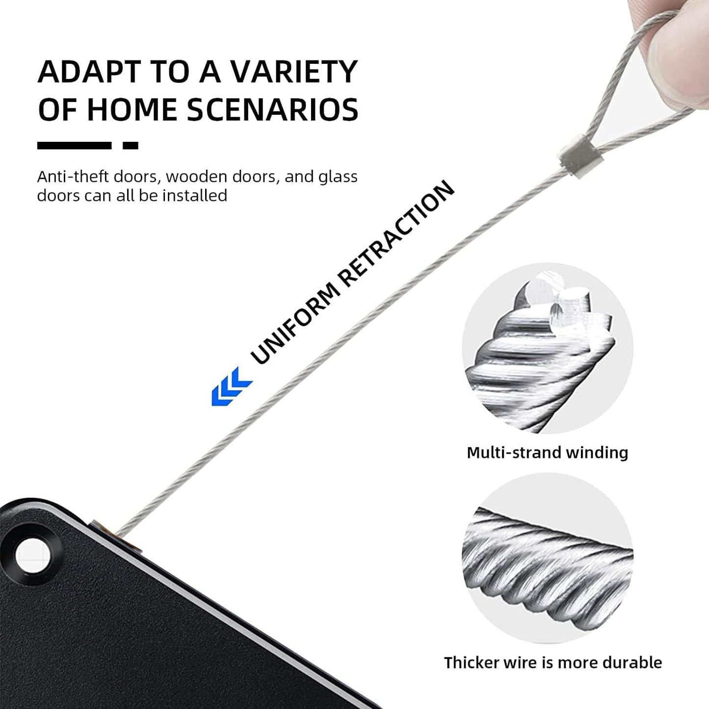 Nicoone Automatic Sensor Door Closer, Impact-Free Automatic Door Closer, Automatic Sensor Door Closer for the Home Office of All Doors