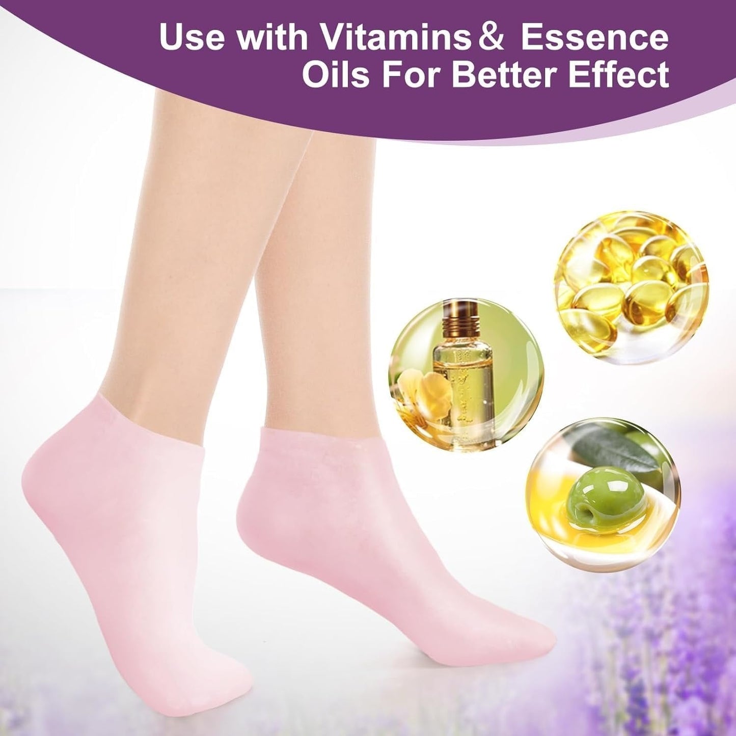 Silicone Pedicure Socks, Spa Moisturizing Socks, Soft Foot Gel Socks,