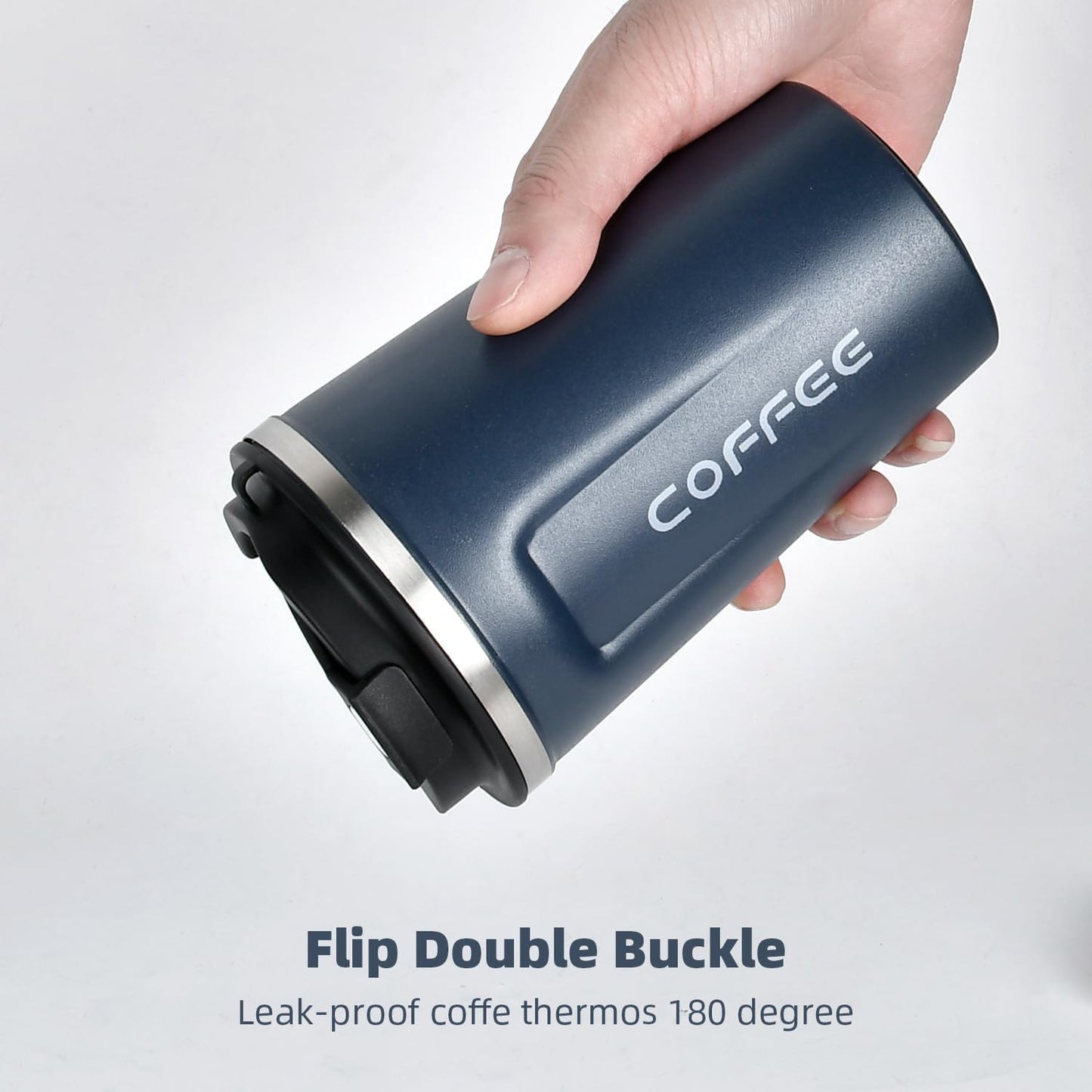 Coffee Travel Mug, 380ml Insulated Coffee Cup with Leakproof Lid,