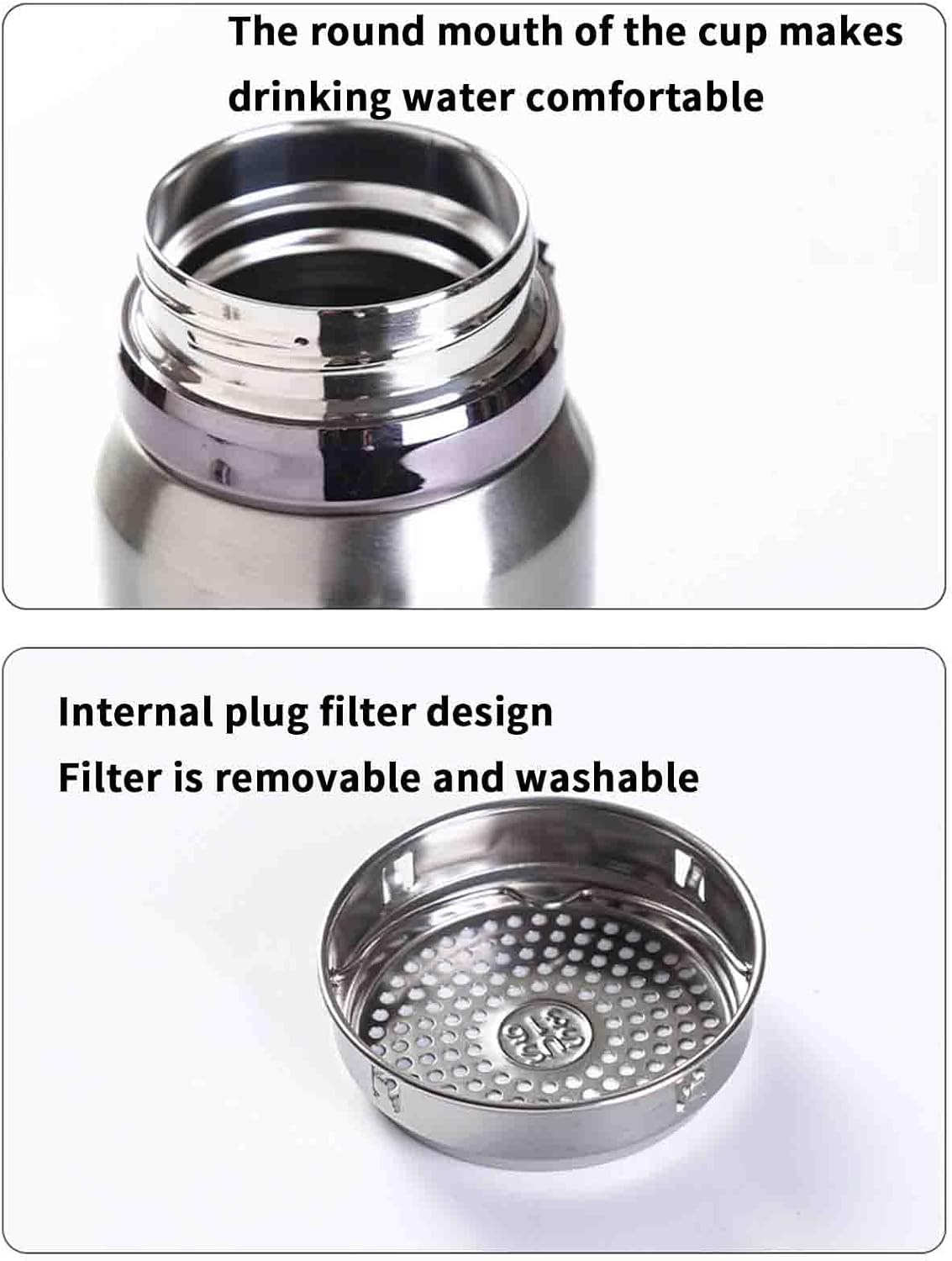 Water Bottle  Stainless Steel Thermos Cup Large Capacity Ton Pot Good-looking