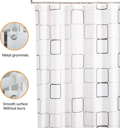 Gvolatee Shower Curtain Mildew Resistant Washable PEVA Shower Curtains with 12 Shower Curtain Rings Antibacterial Waterproof Quick Drying Bathroom Curtain