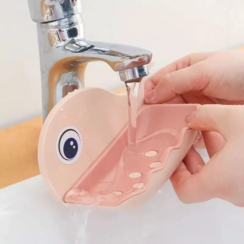 Self-Adhesive Wall Quick Drain Soap Holder Whale Shape Soap Box Bathroom Wall Mounted Soap Tray Plate Bathroom Supplies Bathroom Gadge