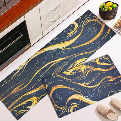 High quality modern kitchen floor mat with water and oil absorption, anti slip crystal velvet long strip foot mat