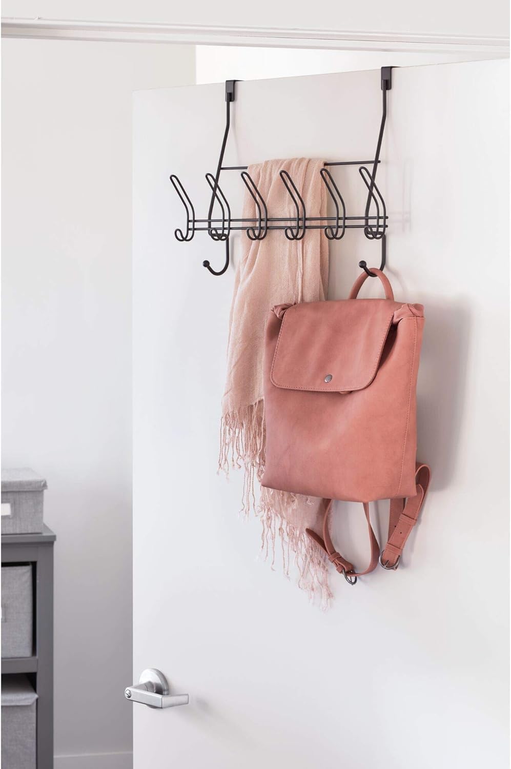 Over Door Hanger multipurpose with 7 Hooks, space saver.