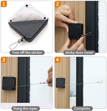 Nicoone Automatic Sensor Door Closer, Impact-Free Automatic Door Closer, Automatic Sensor Door Closer for the Home Office of All Doors