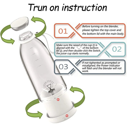 Portable Electric Juicer Blender 350ML