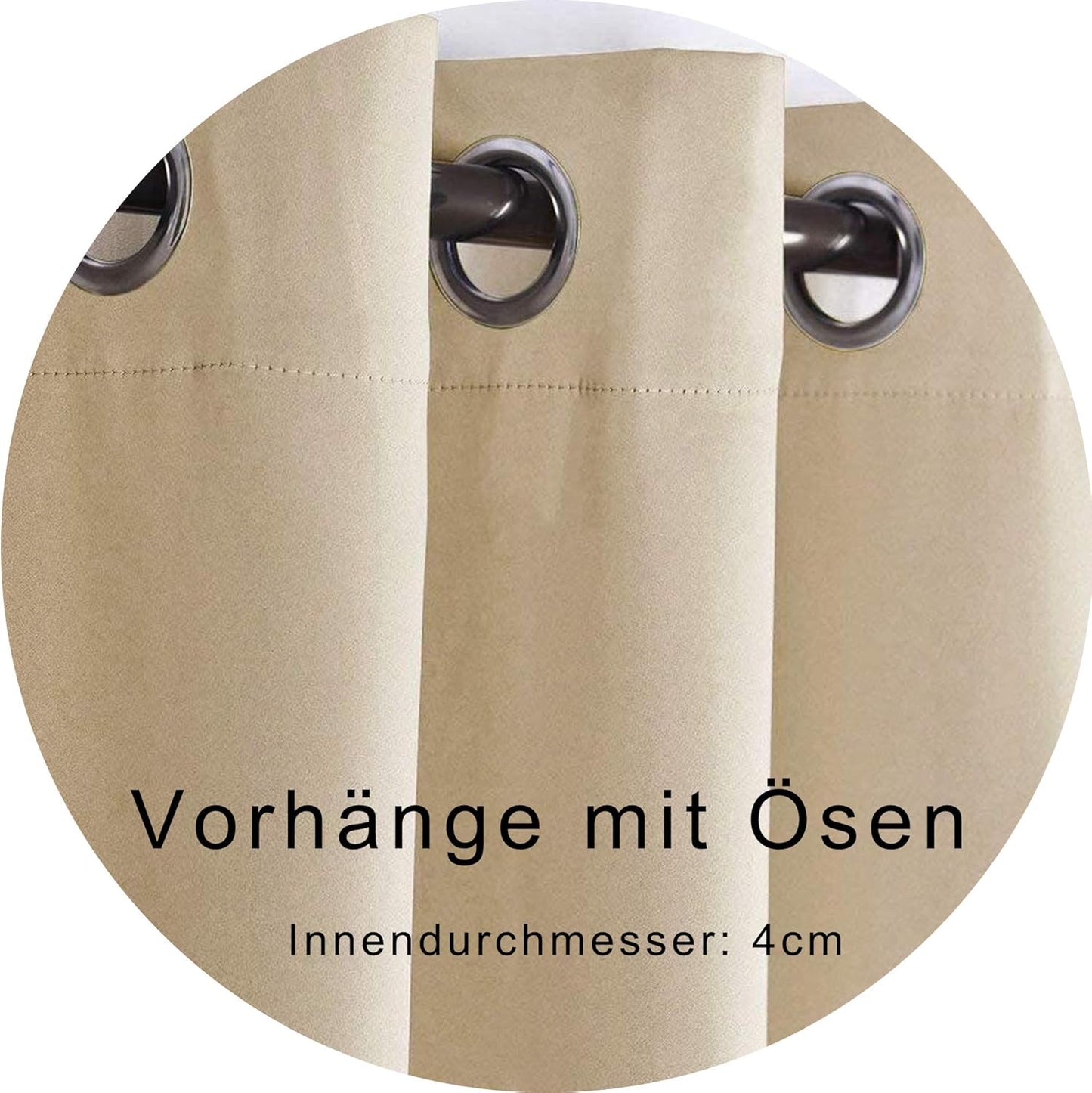 Set of 2 Curtains Eyelet Curtain Set