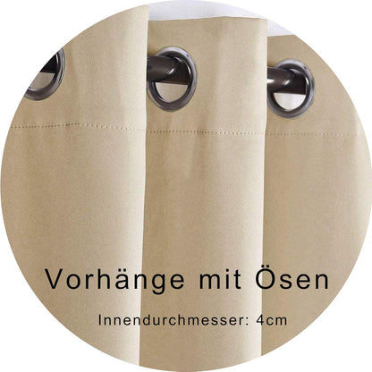 Set of 2 Curtains Eyelet Curtain Set