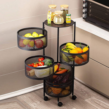 5 Tier  Vegetable Basket Floor-Standing Multi-Layer.