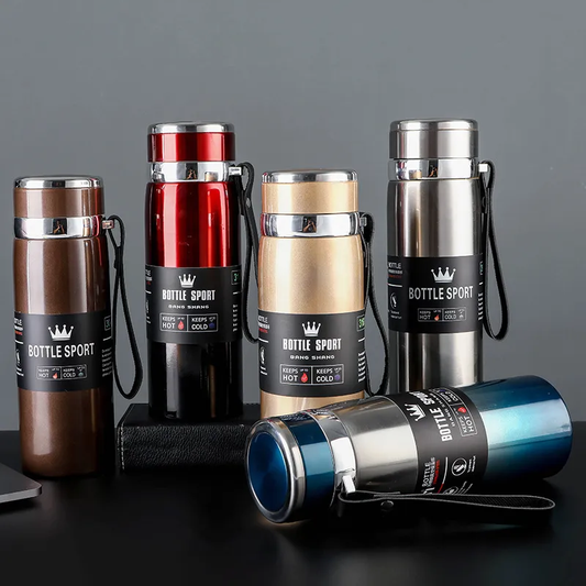 Travel bottle Stainless steel water bottle 1000 ml / thermos bottle for cold water / thermos bottle for hot water