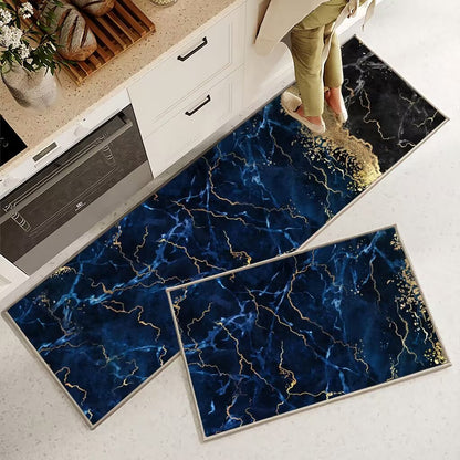 High quality modern kitchen floor mat with water and oil absorption, anti slip crystal velvet long strip foot mat
