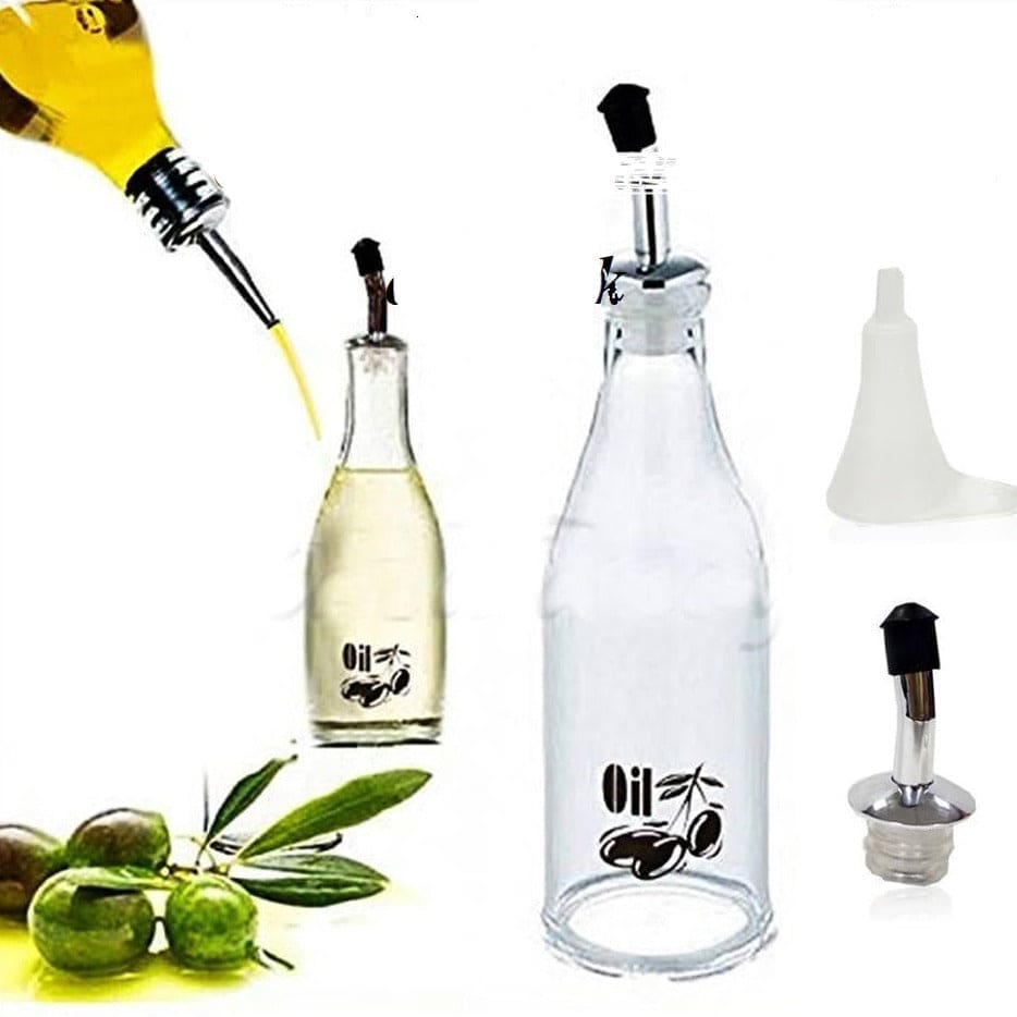 Acrylic Kitchen Oil Bottle 800mL , Oil Condiment Bottle With Metal Nozzle,