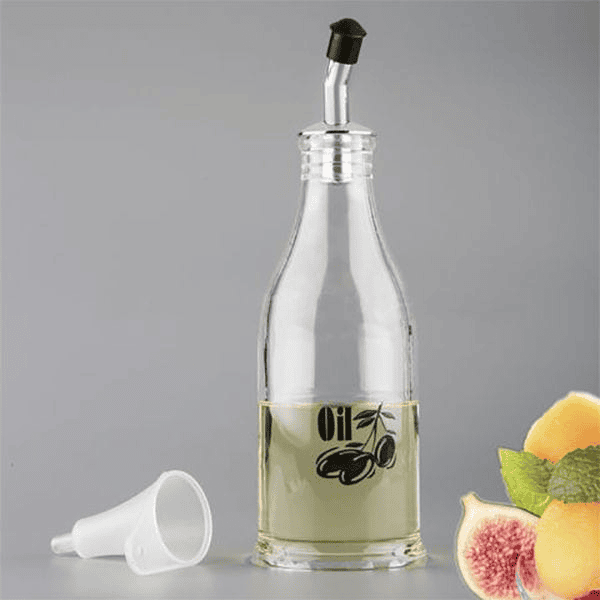 Acrylic Kitchen Oil Bottle 800mL , Oil Condiment Bottle With Metal Nozzle,