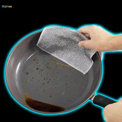 5 pcs 10 pcs High-Quality Silver Dishwasher Wire Cleaning Cloth - Durable, Heavy-Duty, Scratch-Free Scrubber for Pots,