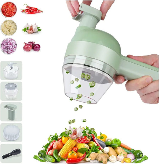 4 In 1 Handheld Electric Vegetable Cutter Wireless