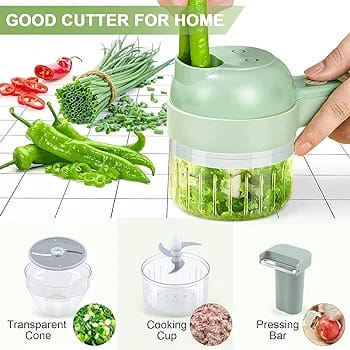 4 In 1 Handheld Electric Vegetable Cutter Wireless