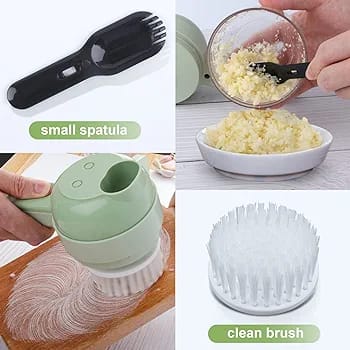 4 In 1 Handheld Electric Vegetable Cutter Wireless