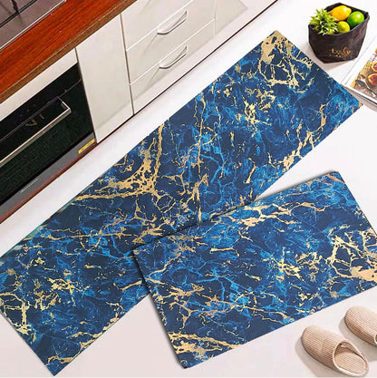 High quality modern kitchen floor mat with water and oil absorption, anti slip crystal velvet long strip foot mat
