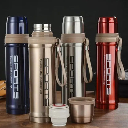 Sports Water Bottle, Vacuum bottle for Gym, Jogging, School, etc. Classic Design Unisex.