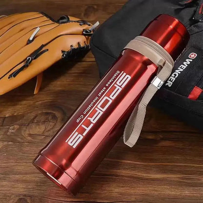 Sports Water Bottle, Vacuum bottle for Gym, Jogging, School, etc. Classic Design Unisex.